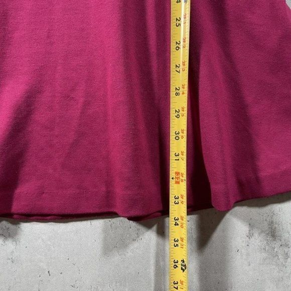 Free People Womens Pink Burgundy Sleeveless Mini Drop Waist Skater Dress Size L - Picture 7 of 8